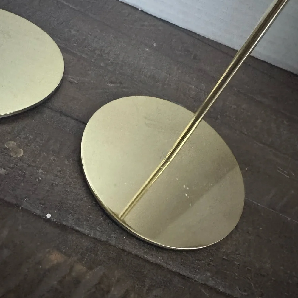 Elegant Gold Tone Candle Holders